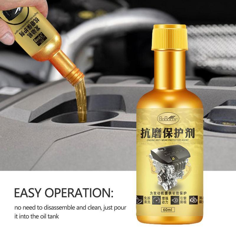 Limpiador interno de Motor de coche, aceite protector de Motor con aditivo de restauración, agente antidesgaste, accesorios para automóviles, 60ml