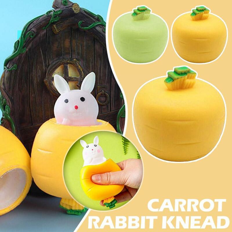 Creative Carrot Rabbit Shape Funny Squeeze Fidget Toys Toy Stress Decompression Relief U8C2