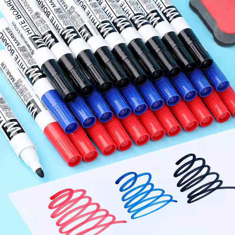 Erasable Whiteboard Pen Non-toxic Black Blue Red Water-based Large Capacity Office Teachers With Thick Head Drawing Pen