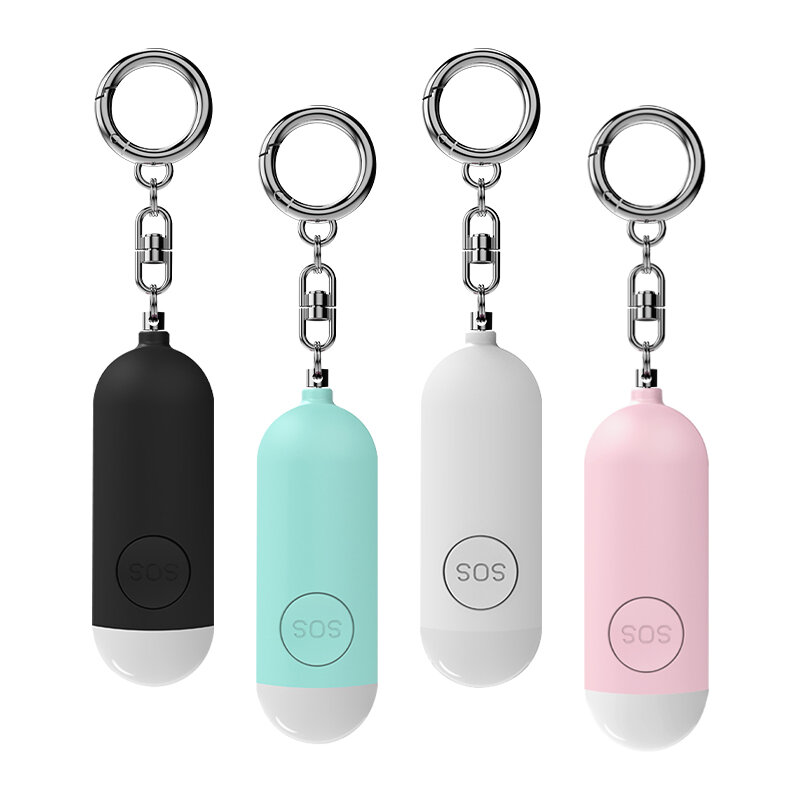 KERUI 130dB Self Defense Alarm with LED Light Rechargeable Women Kids Personal SOS Defense Safety Alarm Key Chain Emergency
