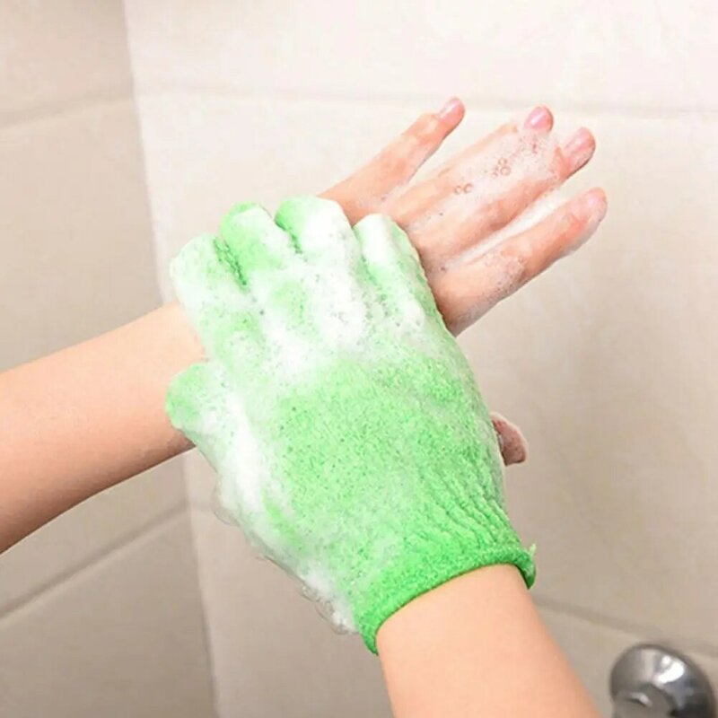 Scrub doccia a doppia faccia per uso domestico guanti esfolianti attrezzatura per la cura del bagno strofinacci