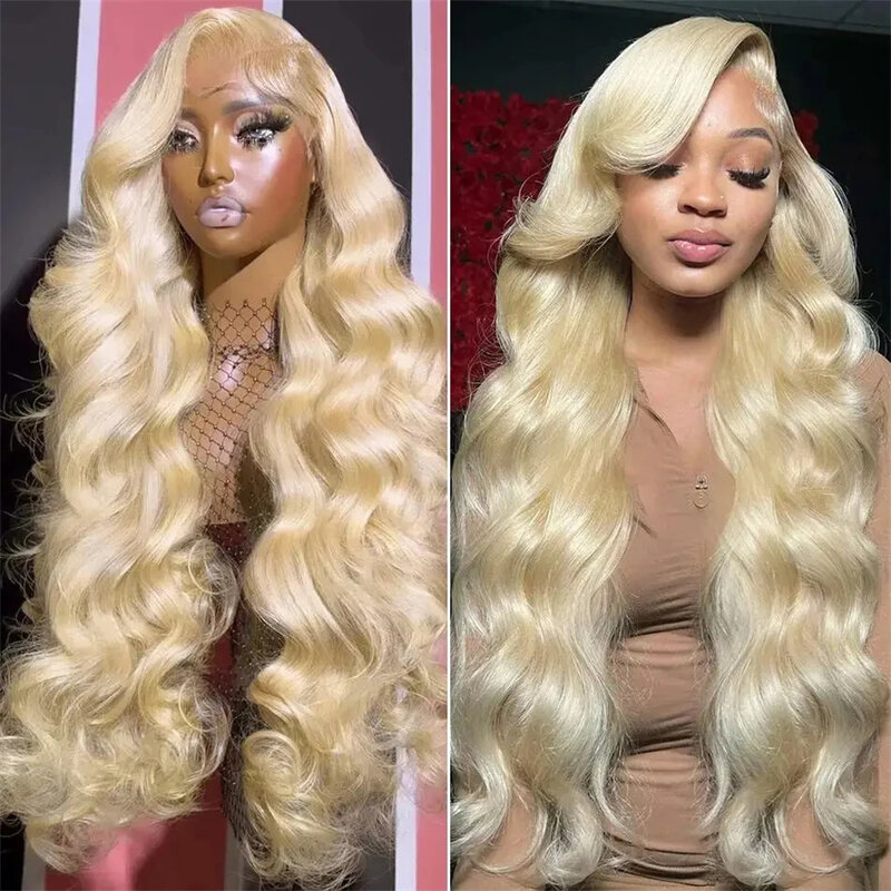38 Inch 613 Hd Lace Frontal Wig Human Hair Blonde Brazilian 13x4 Lace Frontal Wig Body Wave Human Hair Colored Wigs Pre Plucked