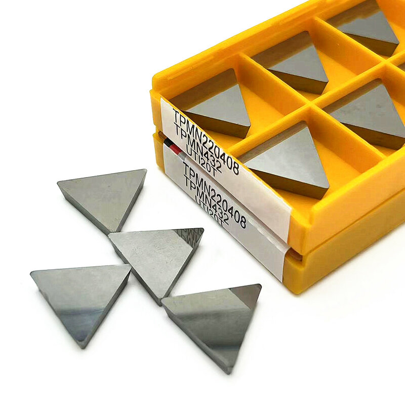 Carbide Turning and Milling Cutter, Usinagem de Peças De Aço Inoxidável, Ferramentas De Torno CNC, TPMN220408 UTi20T, 10Pcs