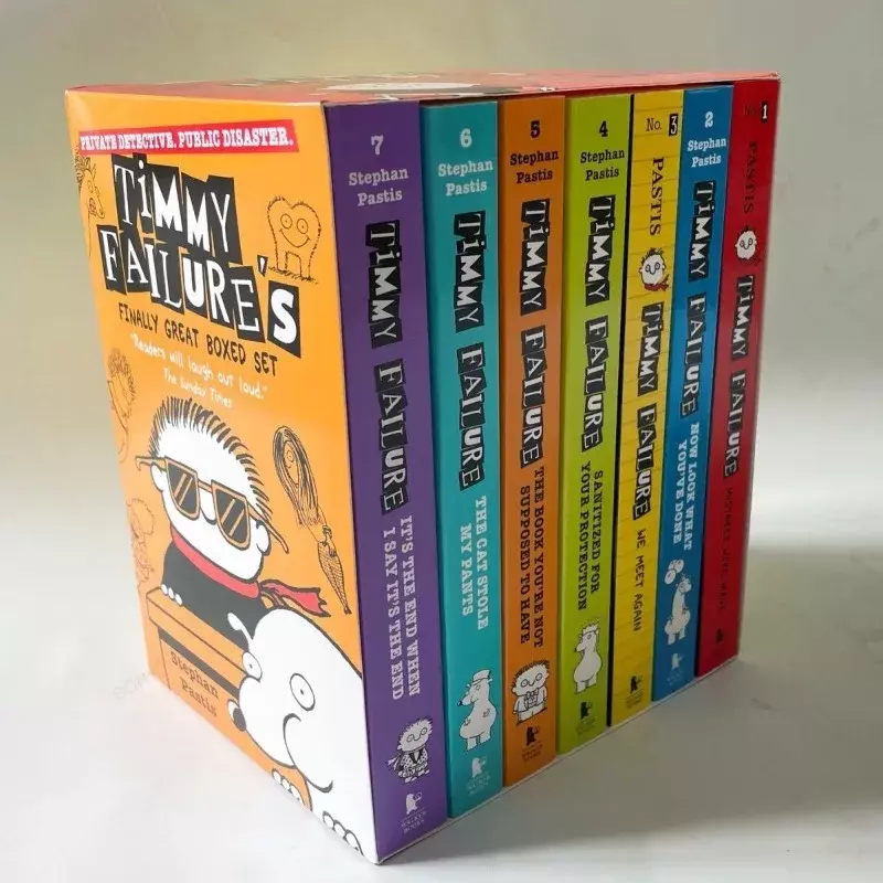 7 Books Timmy Failure Collection Series Kids English Reading Story Children's Detective Funny Chapter Fiction