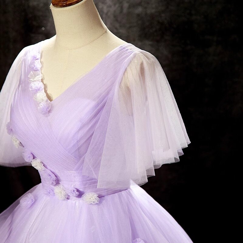 Suknia balowa sukienki na quinceanerę tiulowe 3D kwiaty tiulowe suknie na przyjęcie urodzinowe Vestido De Anos 15 Sweet 16