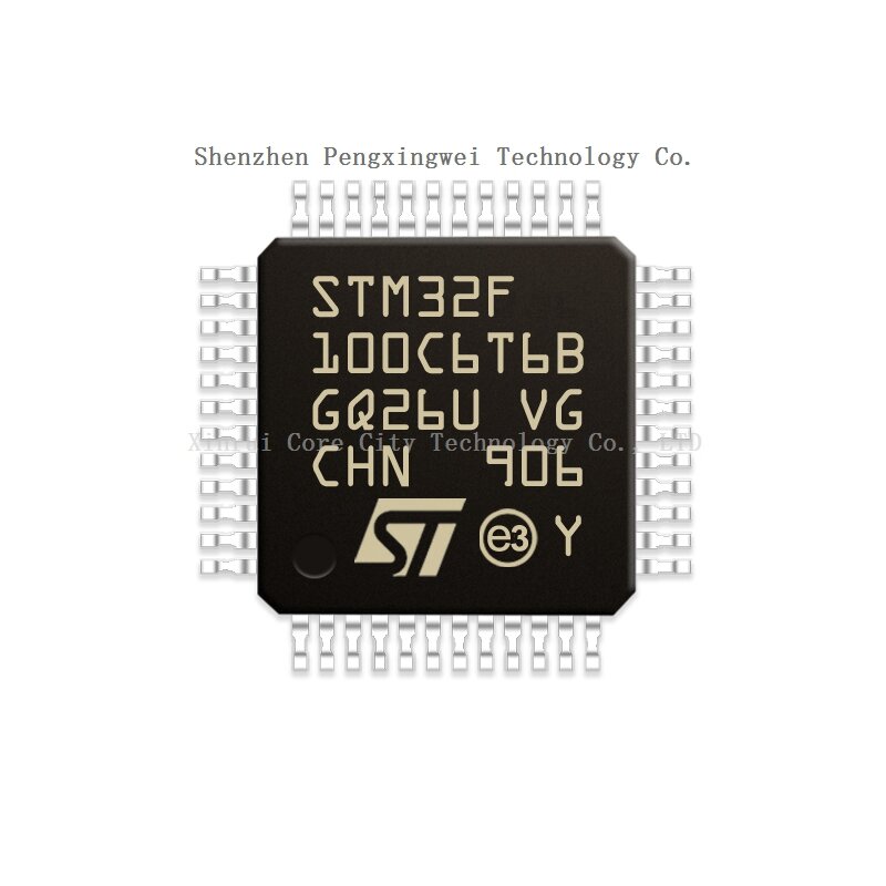 Microcontrolador de STM STM32, STM32F, STM32F100, C6T6B, STM32F100C6T6B, LQFP-48, MCU, MPU, SOC, 100% original, novo, no estoque