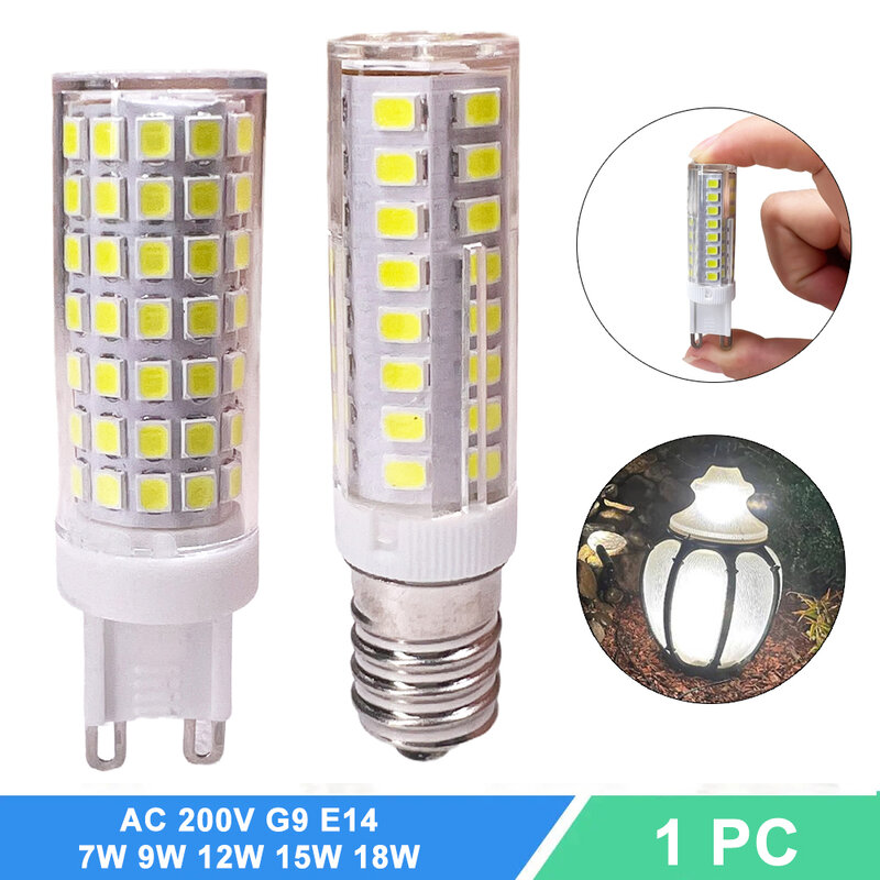 Mini żarówki kukurydze LED G9 E14 7W 9W 12W 15W 18W AC 220V światło wymienne halogenowe do żyrandola 360 ° oświetlenie LED lampa elektryczna