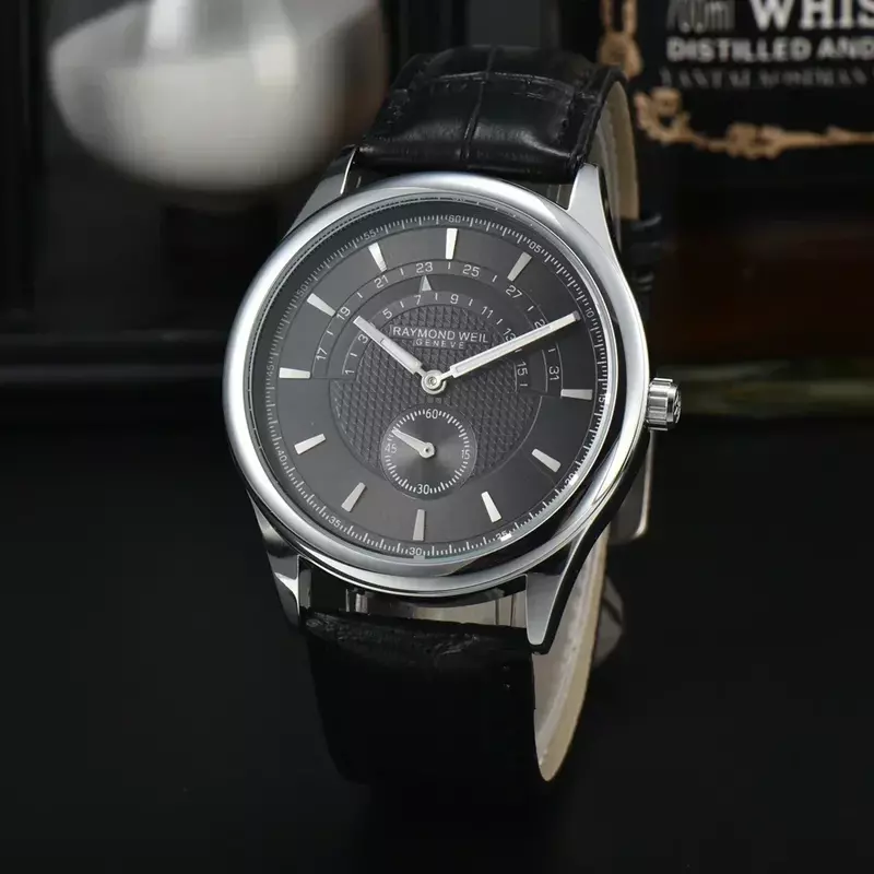 Raymond Weil jam tangan atas mewah pria gaya waktu atas olahraga tanggal jam tangan bisnis Chronograph kuarsa AAA jam laki-laki