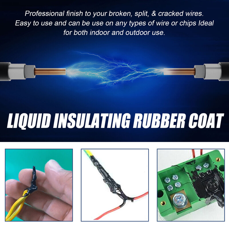 30/50ml Liquid Insulating Tape Repair Rubber Electrical Wire Cable Coat Fix Line Glue Wide Range Liquid Insulation Paste