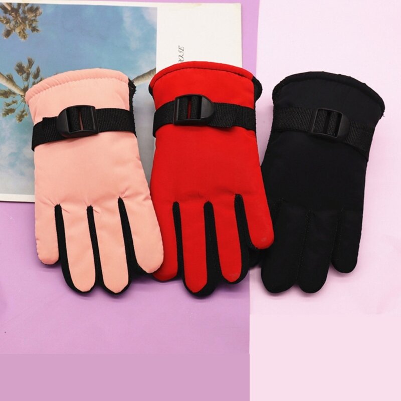 Sarung tangan Ski anak, sarung tangan salju musim dingin tahan air untuk anak laki-laki perempuan, sarung tangan termal luar ruangan