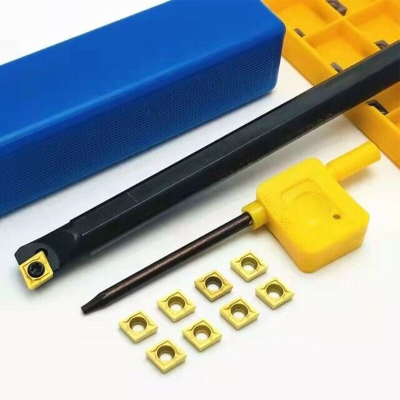 Outdoor Tools CNC Carbide Tool Bar Turning Hole CCMT0602 Cutter Gold SCLCR06 Stainless Steel Portable Tool Kit