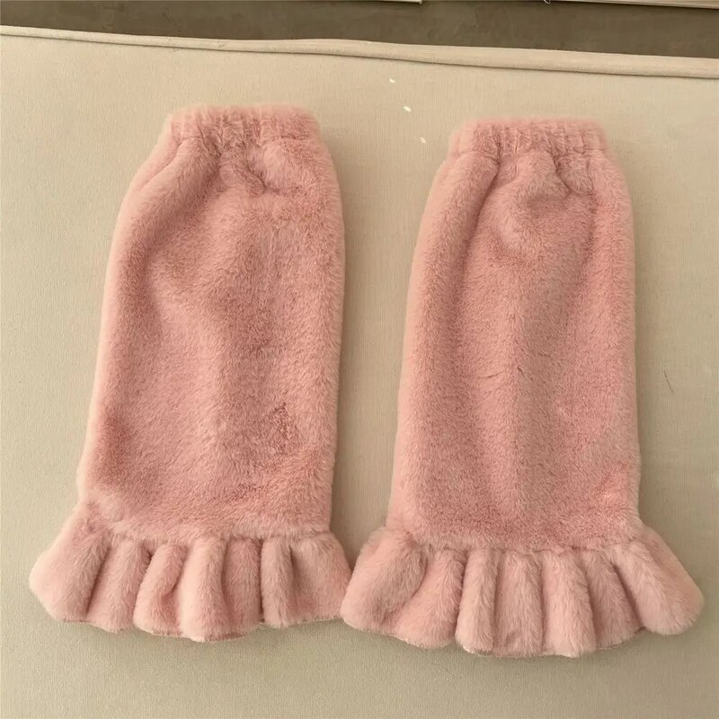 Plush Leg Warmers Cover New Harajuku Style Japanese Velvet Foot Warmer Socks Sweet Women Ruffles Leg Socks
