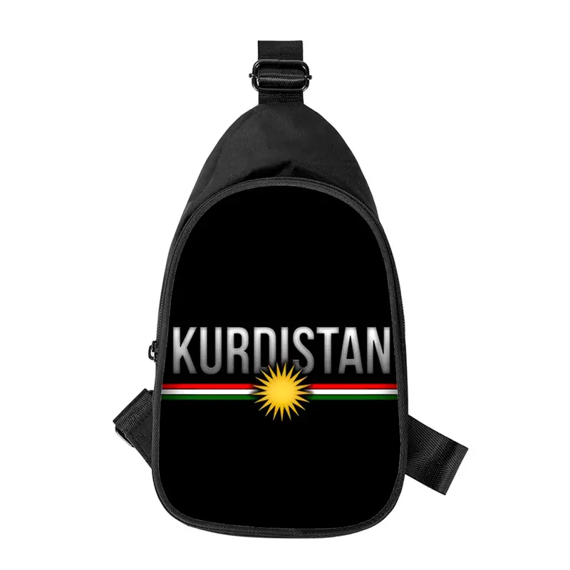 Kurdistan tas dada pria motif 3D, tas selempang dada pria baru diagonal, tas bahu suami sekolah, tas pinggang pria