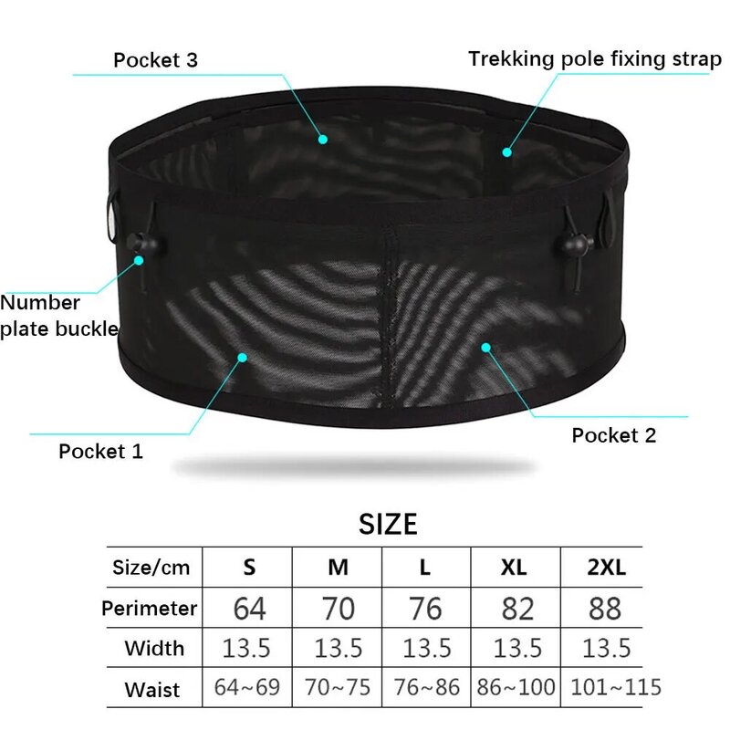 Running Waist Bag Sports Belt Pouch Phone Case Men Women Hidden Pouch Outdoor  GymSport Bags Running Belt Waist Pack For Cycle