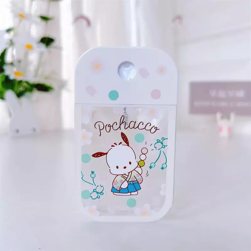Botella de Perfume con pulverizador de Hello Kitty, prensa portátil embotellada, Sanrio, flor de cerezo, melodía, Pochacco, loción embotellado