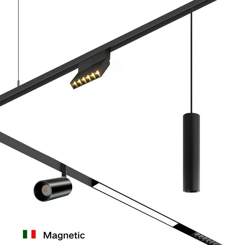 Modern Magnetic Track Lights LED DC48v Ceiling Lamp Rail Magnetic Light Fixture Adjustable Grille Spotlight Interior lighting