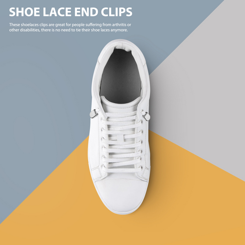 Cadarço Cord End Clips para Sneakers, DIY Reparação Design