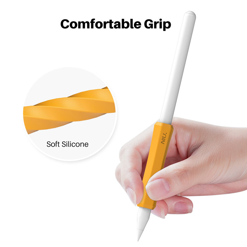 Pen Grip Juste de protection coordonnante Convient pour Apple Pays l 3 2 1 USB-C Silicone Facile à tenir le Pen Grip Juste de protection