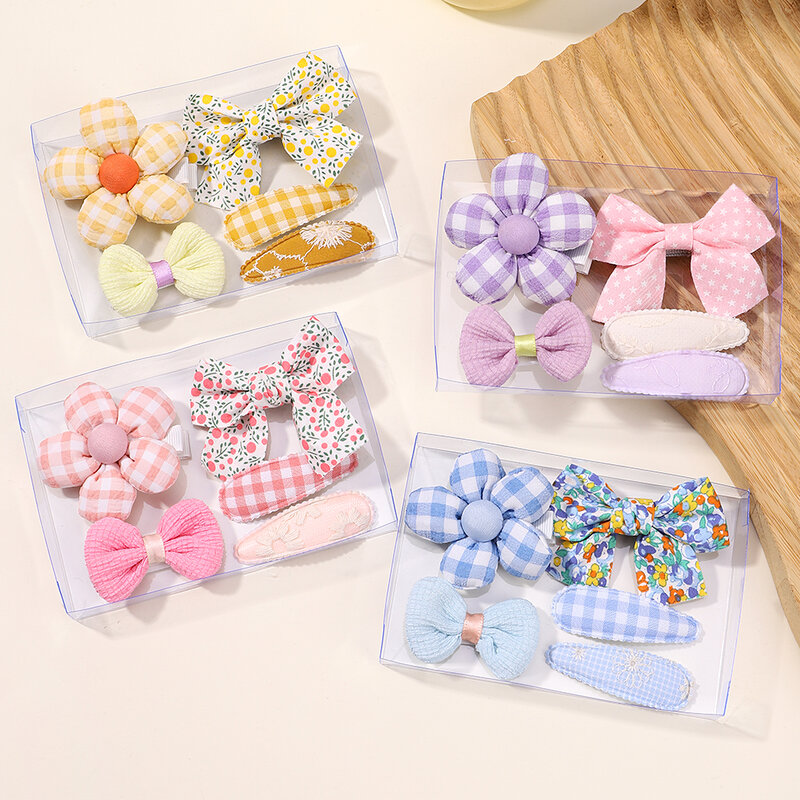 5/7pcs Mini Baby Girl Hair Clip Cute Floral Bow Bunny Princess Hairpin for Toddler Girl Lovely Bang Side Clip Hair Accessories