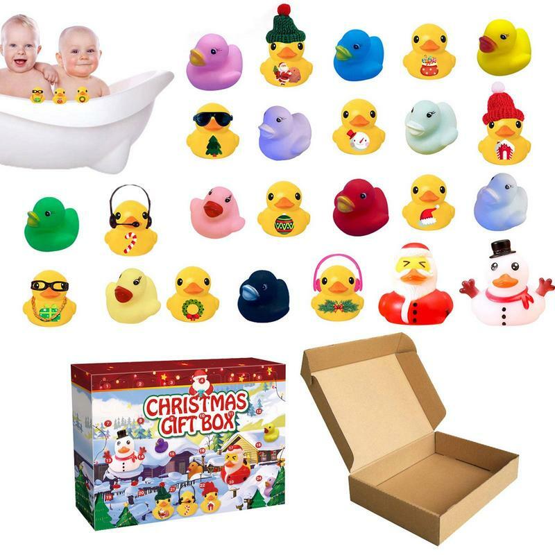 Weihnachten 24 Tage Countdown Advent Kalender Mit 24 Gummi Ducks Für Jungen Mädchen Kinder Und Kleinkinder Weihnachten Party Favor Geschenke