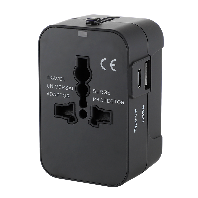 Adaptador de viagem com porta USB dupla, adaptador universal, Reino Unido para plug UE, venda quente