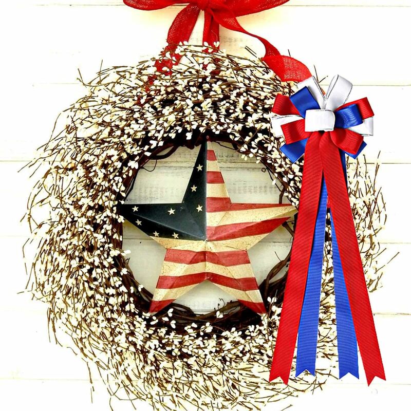 Rot weiß blau Band eignen sich für die Dekoration Veteranen als Unabhängigkeit stag Geschenk auf dem Baum vor der Tür auf july 4.