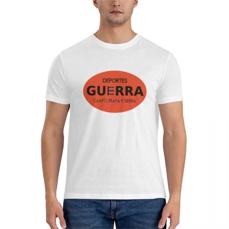 Camiseta clásica de guerra deportiva para hombre, camisa blanca de manga corta, de algodón, de marca
