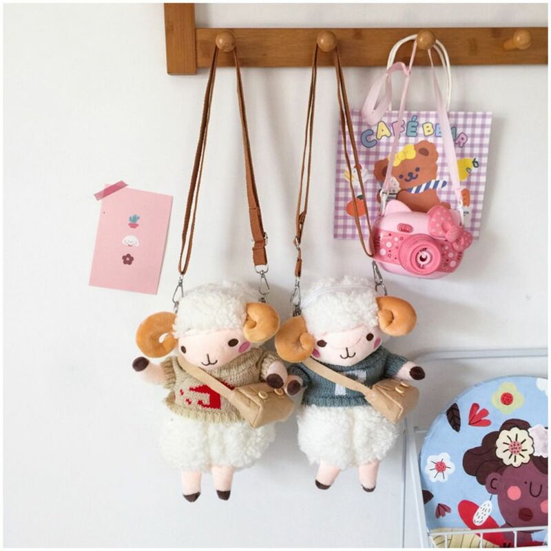 Bolsos cruzados de felpa para mujer, accesorios de uniforme JK, regalo de juguete, bolsos de estilo coreano, bolsos pequeños, bolso de cordero lindo