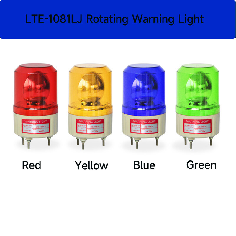 Luz de advertencia giratoria, luces LED estroboscópicas industriales impermeables con sonido para fábrica, taller y LTE-1081LJ
