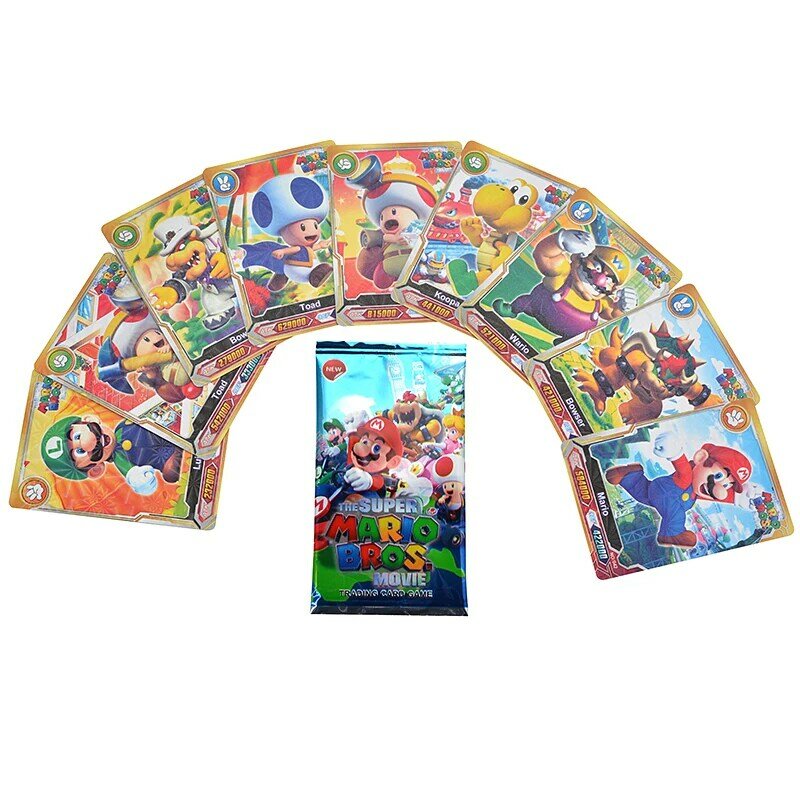 Cartas de colección de Super Mario para niños, juego de cartas de comercio limitado, Serie de Arquitectura de carreras de aventura, regalos de cumpleaños, nuevo