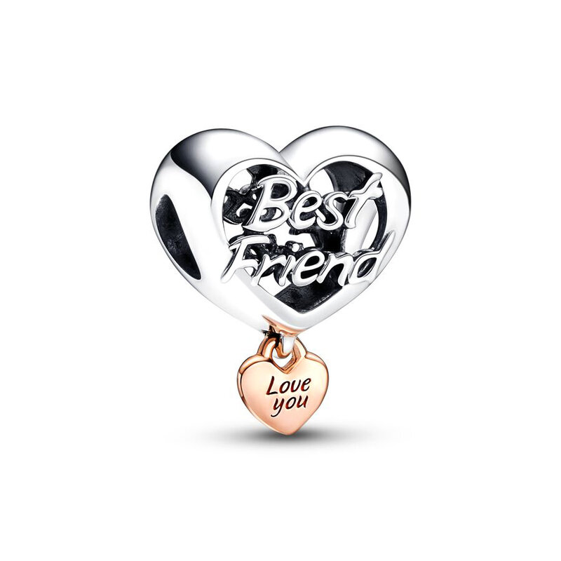 Nieuwe 925 Sterling Silver Love U Beste Vriend Zus Mum Hart Kraal Charms Fit Originele Pandora Bedelarmband Diy Vrouwen sieraden