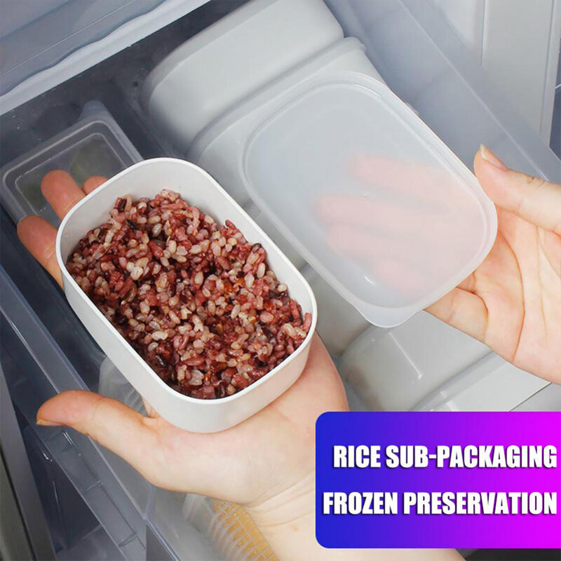 1/5 pcscontenitore per la conservazione degli alimenti scatola confezionata per riso grosso scatole per il pranzo organizzatori per verdure Home ufficio scolastico per microonde