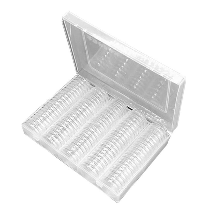 100 PCS Boxes To Store Money Coin Organizer Holder Collection High Speed Rail Capsules Protector Case