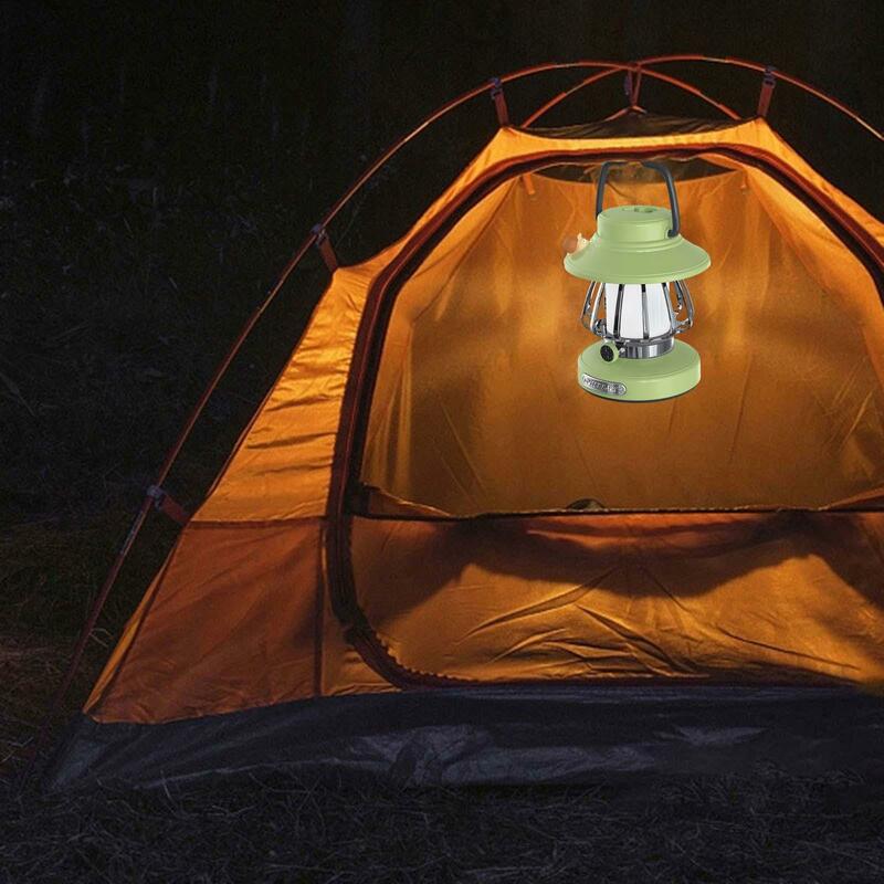 Lanterne de camping LED murale compacte à intensité variable, 3 modes d'éclairage, USB, lumière de camping pour pique-nique, fête de randonnée intérieure