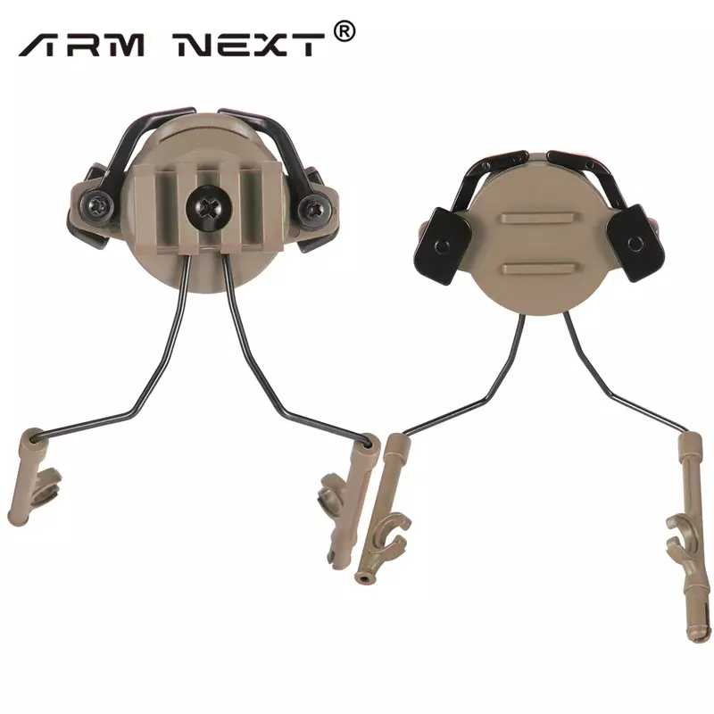 Accesorios de casco táctico, soporte de auriculares ajustable militar, adaptador de riel de arco para deportes al aire libre, Airsoft, Paintball