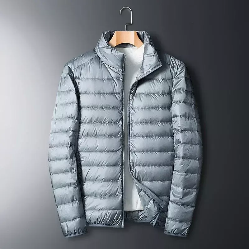UETEEY 남성 초경량 오리털 재킷, 방수 캐주얼 야외 휴대용 경량 패딩 코트, 신제품, 가을 겨울