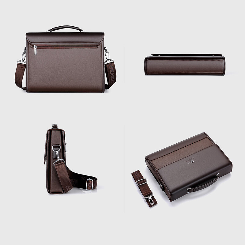 Bolsas masculinas Pu Leather Men's Tote Briefcase Bolsa de Ombro Empresarial para Homens 2022 Marca Laptop Bags Man Organizer para Documentos