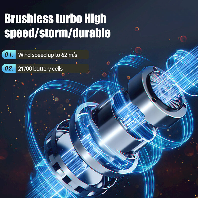140000 obr/min dmuchawa powietrza wyświetlacz mocy podręczny Mini Turbo wentylator odkurzacz bezprzewodowy dmuchawa elektryczna przenośny potężny wentylator Turbo Jet