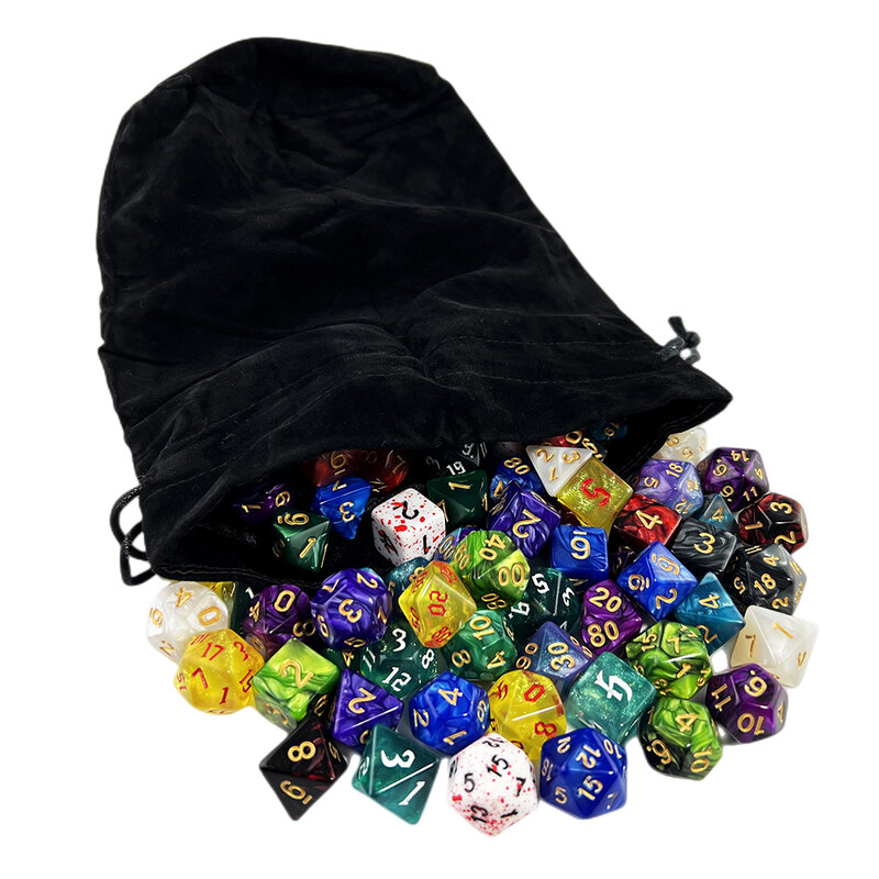 Velvet Drawstring Bags for Board Game Dice, In 6x5.5 Inch Size, Perfect for Gifting, Jewelry Packing, and Storag
