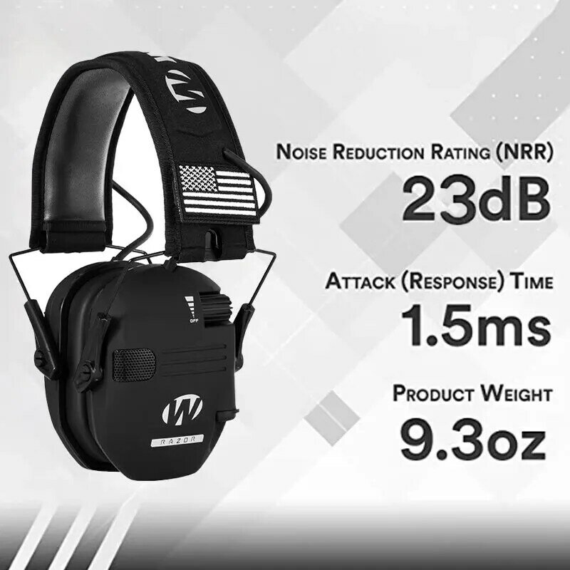 Militar Tático Tiro Eletrônico Ouvido, Caça ao ar livre, Captador de som, Redução de ruído, Proteção Audição Headset, Original