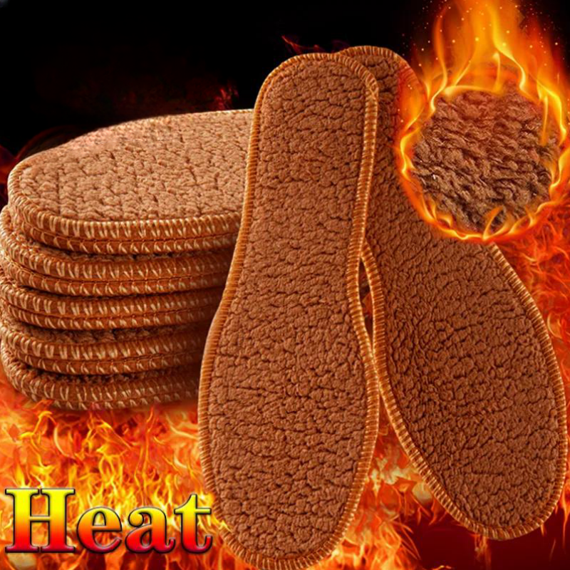 Self-heated Insoles Feet Massage Thermal Thicken Wool Insole Memory Foam Shoe Pads Winter Warm Sports Shoes Pad Accessories 2023