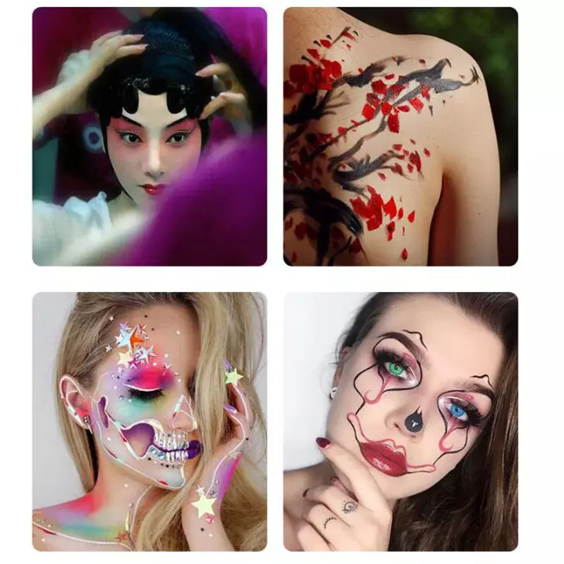 12 farben Kind Gesicht Körper Malerei Öl Sicher Kinder Flash Tattoo Malerei Kunst Halloween Party Make-Up Phantasie Kleid Schönheit Palette