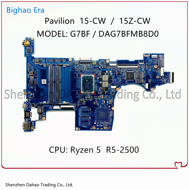 DAG7BFMB8D0 DAG7BFMB8D0 Para HP Pavilion 15-CW 15Z-CW Laptop Motherboard Com R3 R5 R7 CPU DDR4 L22761-001 L22762-001 L46710-601