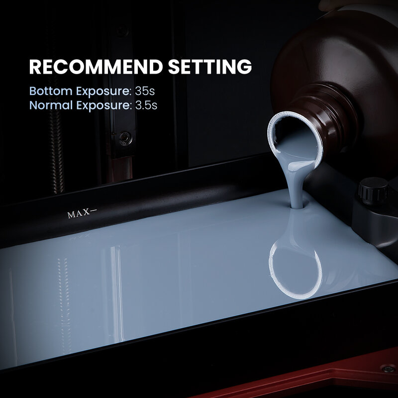 ELEGOO 3D Printer Resin LCD UV-Curing Resin 405nm Standard Photopolymer Resin for LCD 3D Printing 1000g Black Grey White Skin