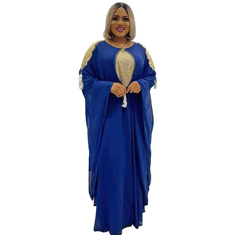 2023 Frisado Bordado Borla Oriente Médio Vestido Muçulmano Africano Popular das Mulheres Vestido 8300 #