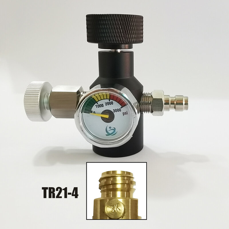 Adaptor isi ulang tangki silinder Co2 koneksi udara Soda (tipe benang TR21-4) dengan Kit pengukur selang W21.8-14 G3/4 CGA320 konektor