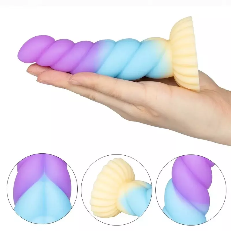 Silikonowe świecące wibratory z przyssawkami miękkie wibratory męskie i damskie masturbatory zabawki erotyczne zakupy z zatyczkami do stymulacji pochwy analnej 18 +
