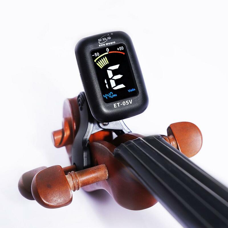 Viool Tuner Mini Elektronische Tuner Voor Viool Altviool Cello Clip-On Tuner Draagbare Digitale Viool Onderdelen Accessoires Eno ET05V