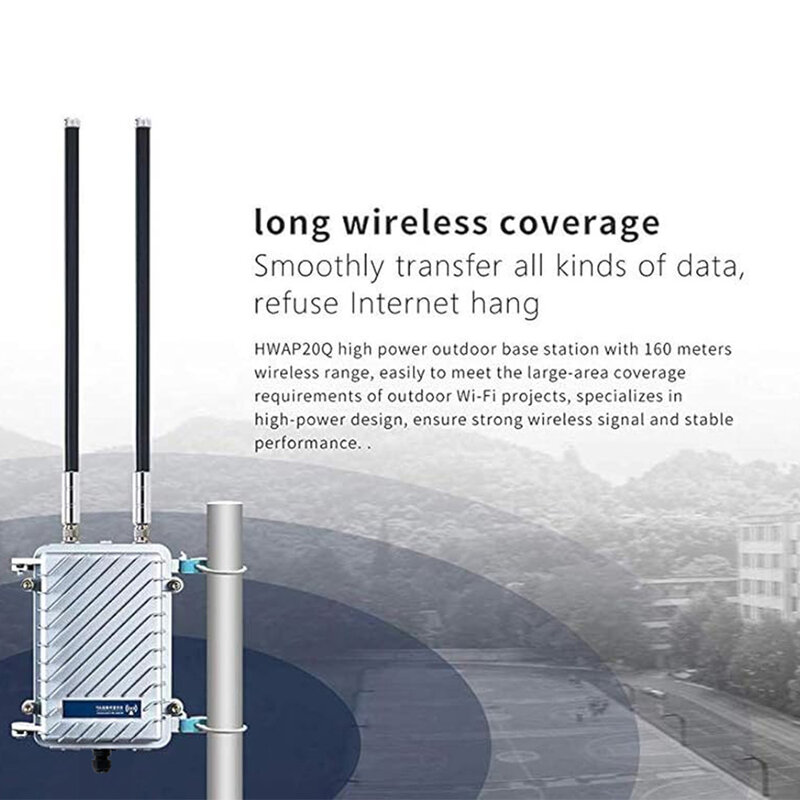 KuWFi 300Mbps Outdoor Router 500mW Wireless Bridge&Repeater  WiFi Signal Amplifier Long-Range Access Point CPE Router 2*8dBi