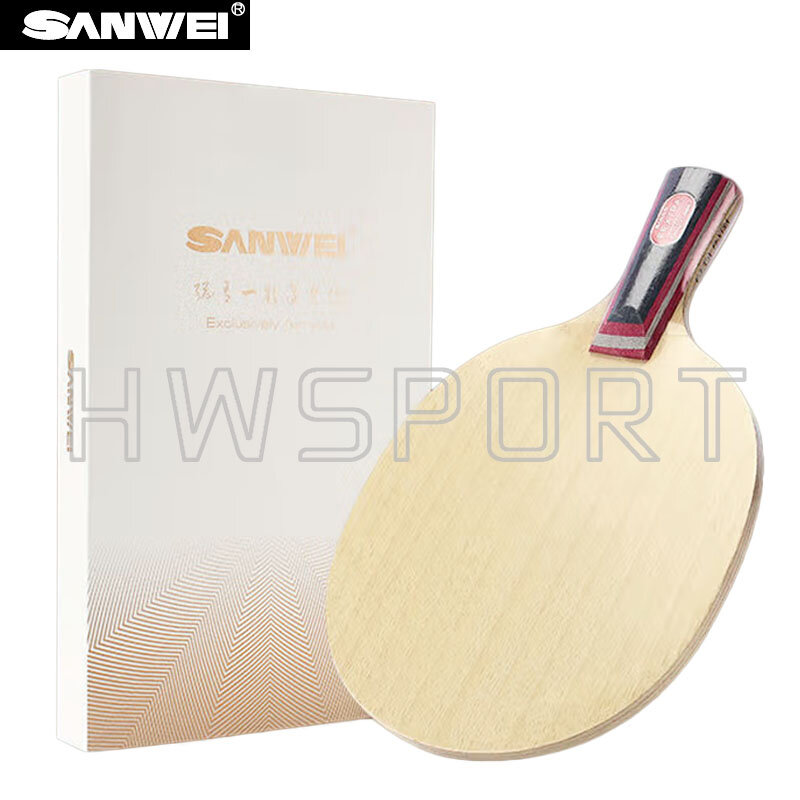 SANWEI-Fextra Lâmina De Ping Pong De Tênis De Mesa, Embalagem De Caixa Original, 7 Plies De Madeira, Ping Ofensivo